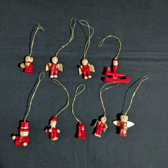 25 Wooden Miniature Christmas tree ornaments Christmas Themed - Picture 7 of 7